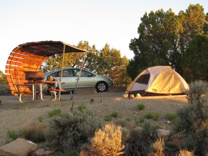 Dawn at our campsite in Hovenweep.  Nothing scares me at dawn.